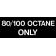 80 100 OCTANE ONLY WHT ON BLK