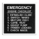 EMERGENCY CHECKLIST PLACARD