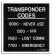 TRANSPONDER CODES CHECKLIST