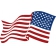 AMERICAN FLAG DECAL WAVY 4" RIGHT