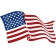 AMERICAN FLAG DECAL WAVY 6" LEFT