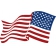 AMERICAN FLAG DECAL WAVY 6" RIGHT