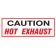 CAUTION HOT EXHAUST DECAL