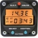 DAVTRON MODEL 803-28V UT LT FT & ET DIGITAL CLOCK 28V LIGHTING VOLTMETER OAT F & C TEMP. PROBE INCLUDED