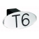 T6 BLACK OVAL 2" HITCH COVER