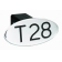 T28 OVAL BLACK 2" HITCH COVER