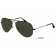 RAY-BAN POLARIZED AVIATOR BLACK / GREEN 58MM