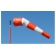 AWS WINDSOCK 13"X54" ORANGE & WHITE