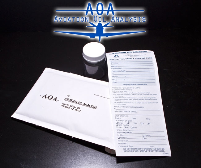 OIL ANALYSIS AOA TURBINE KIT W/O PREPAID RETURN EN from Aircraft Spruce