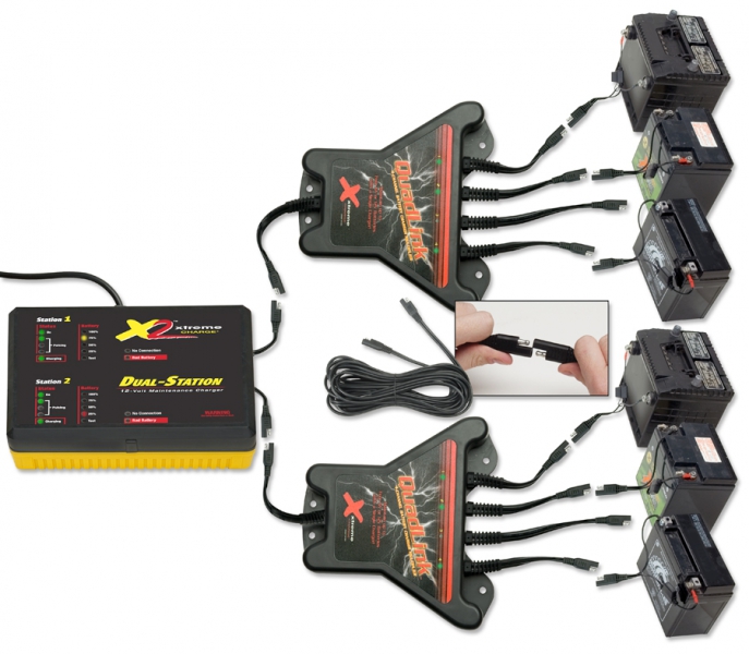 PulseTech Xtreme 4-Station QuadLink Battery Charger Kit 