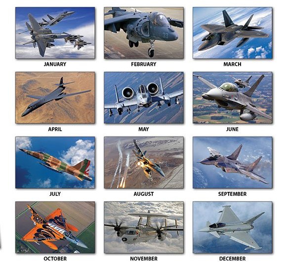 MILITARY JETS CALENDAR 2024 from Aircraft Spruce Europe