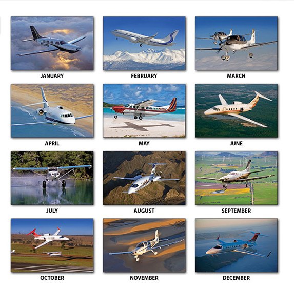 Commercial Aircraft Calendar 2022 General Aviation Calendar 2022 From Aircraft Spruce Europe