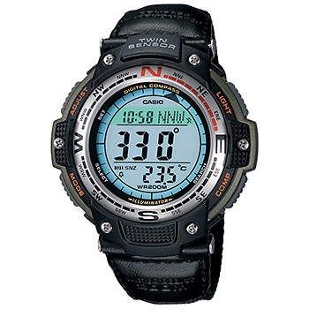 casio men's twin sensor compass watch black